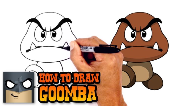 How to Draw Goomba Super Mario Bros