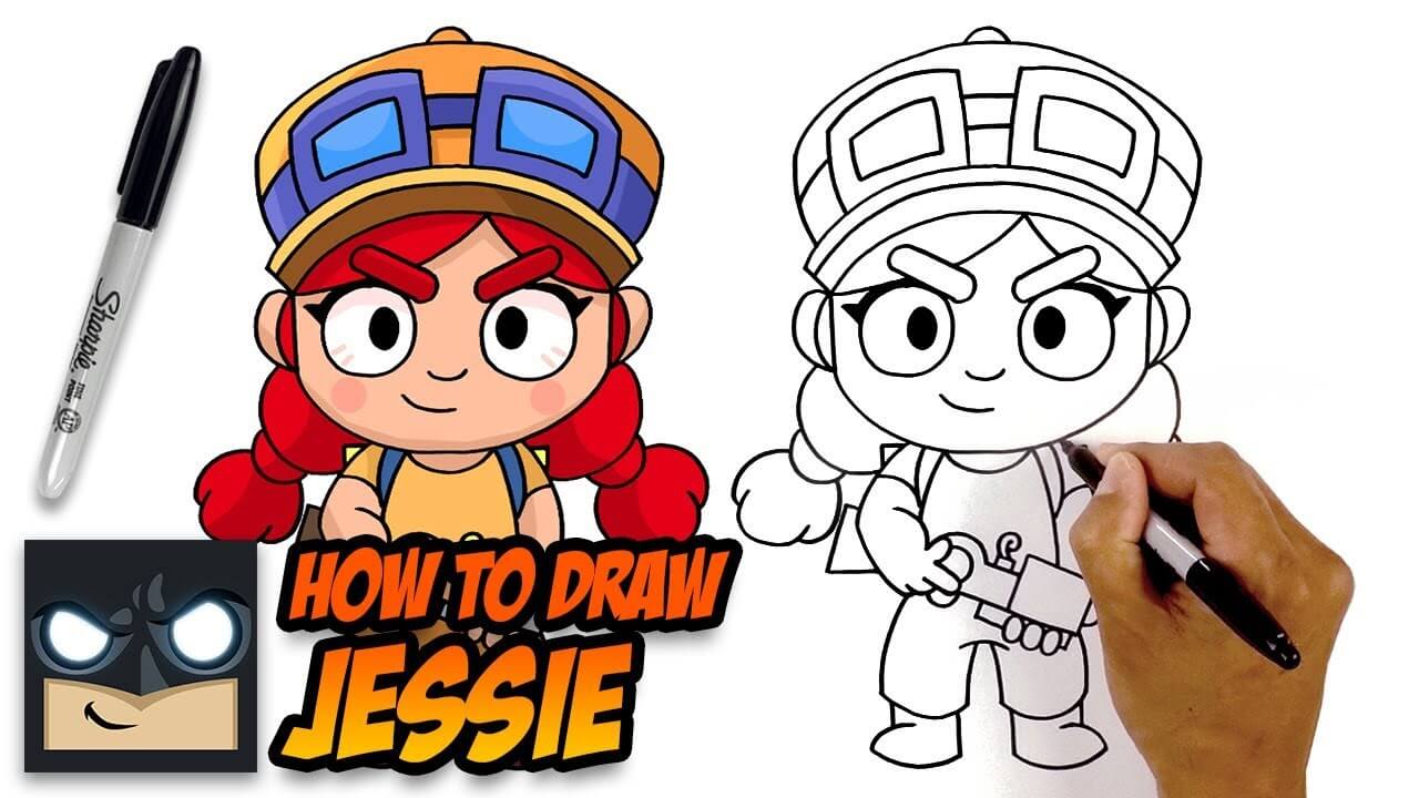 How to Draw Jessie Brawl Stars Step by Step