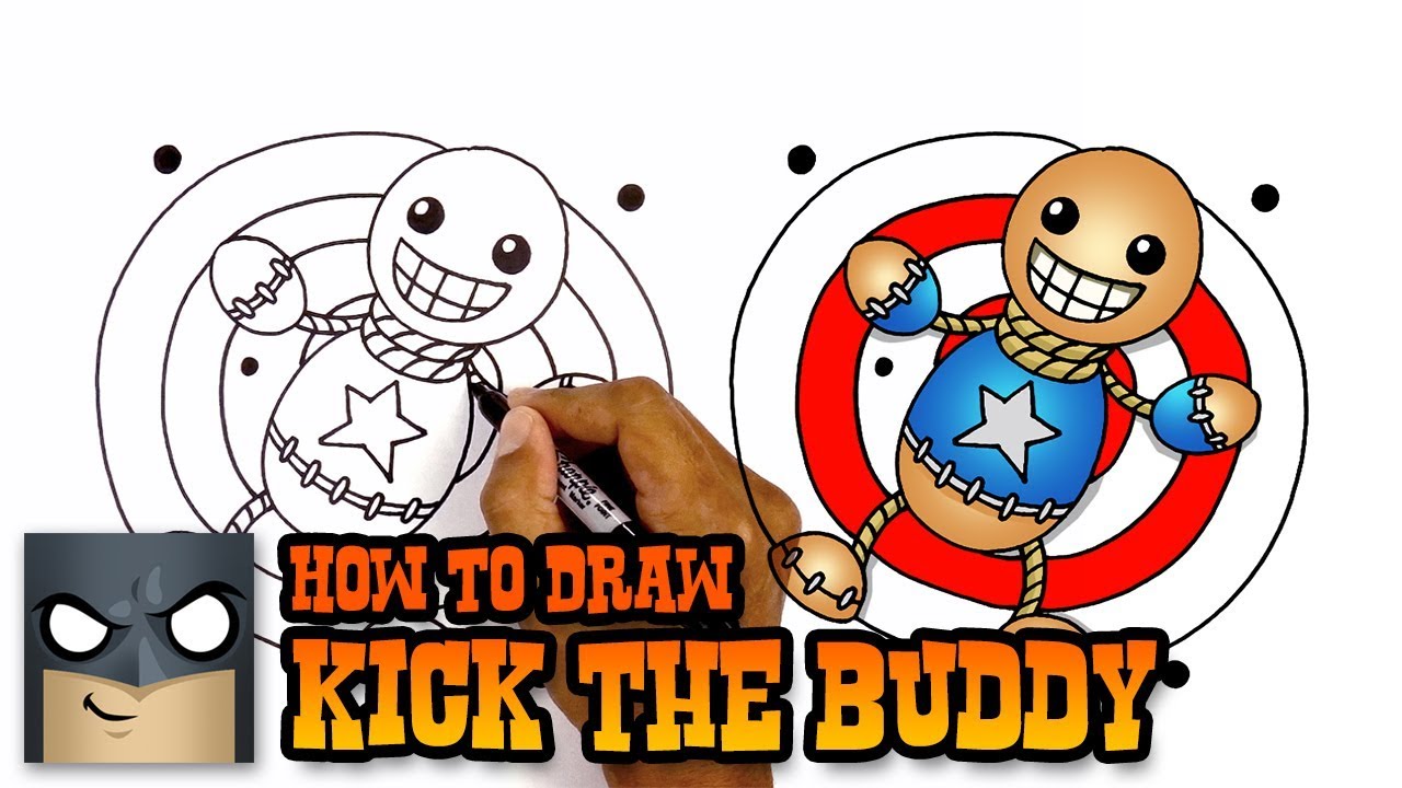 How to Draw Kick the Buddy Awesome Step by Step Tutorial