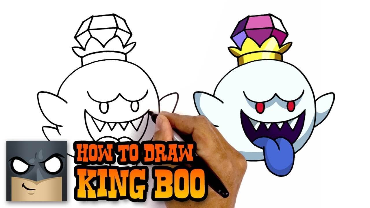 How to Draw King Boo Luigis Mansion Awesome