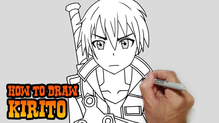 How to Draw Kirito Sword Art Online Video Lesson