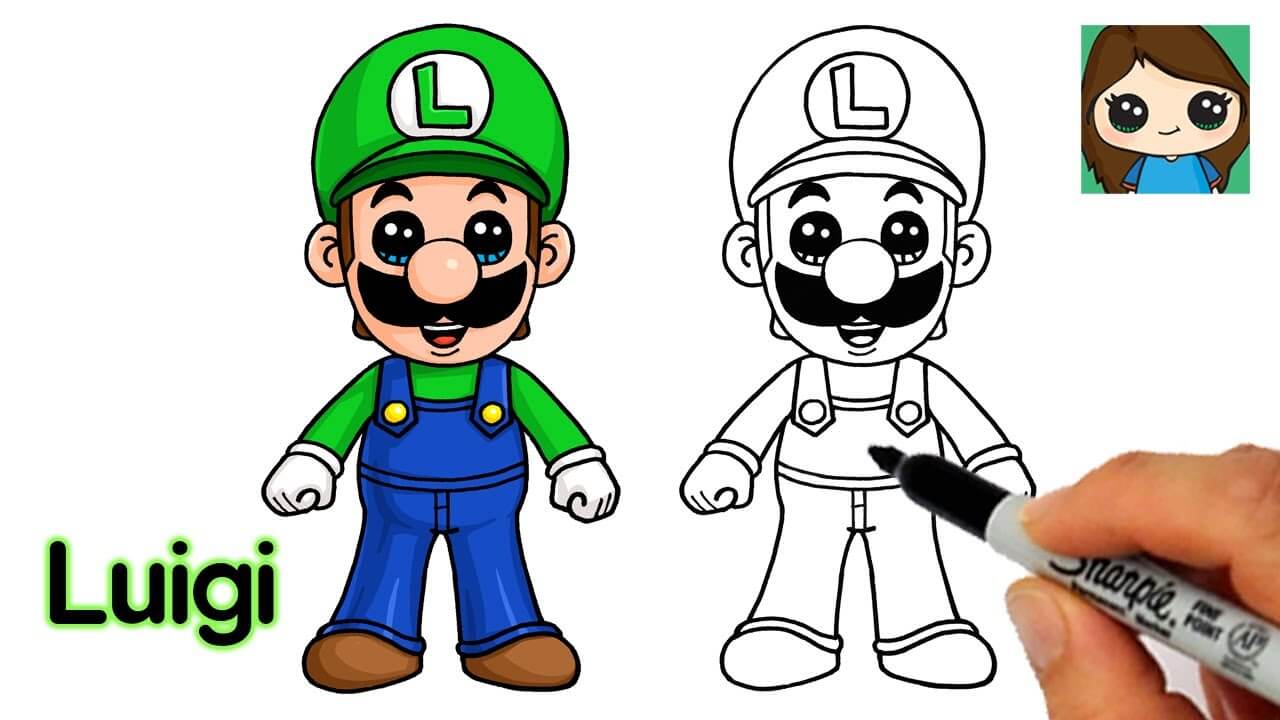 How to Draw Luigi Super Mario
