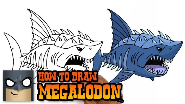 How to Draw Megalodon Jurassic World Art Tutorial