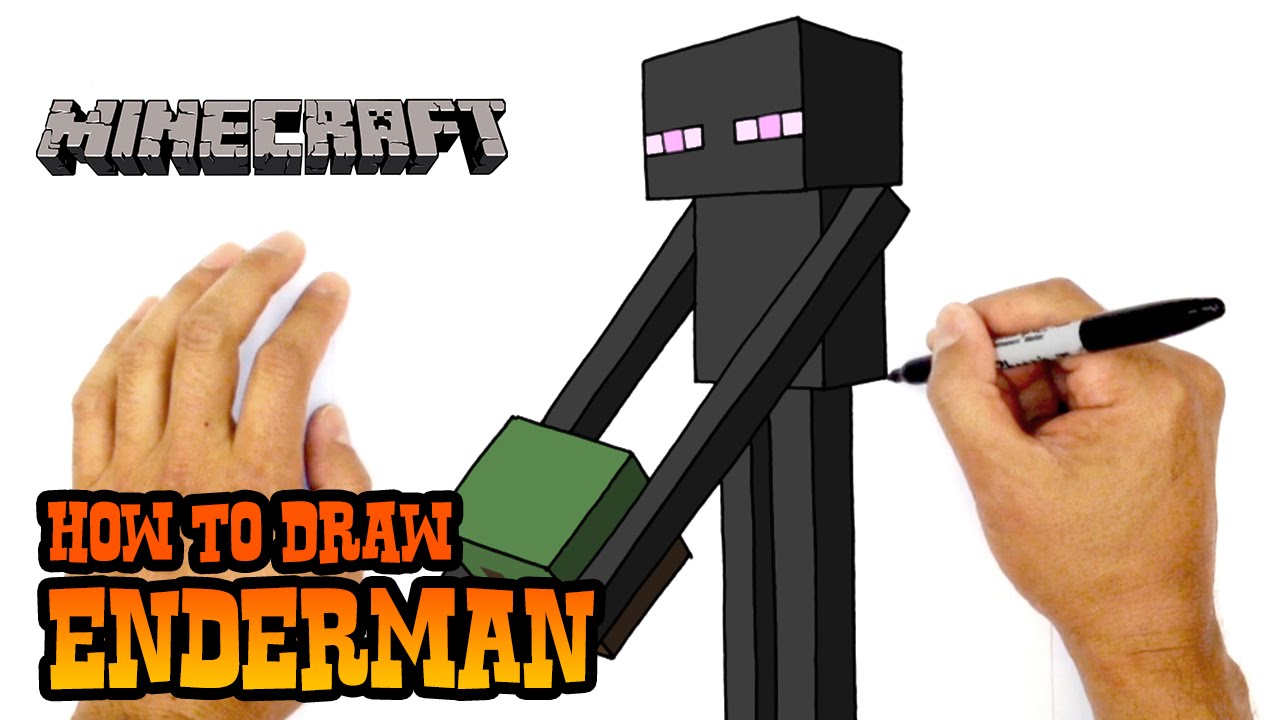 How to Draw Minecraft Enderman