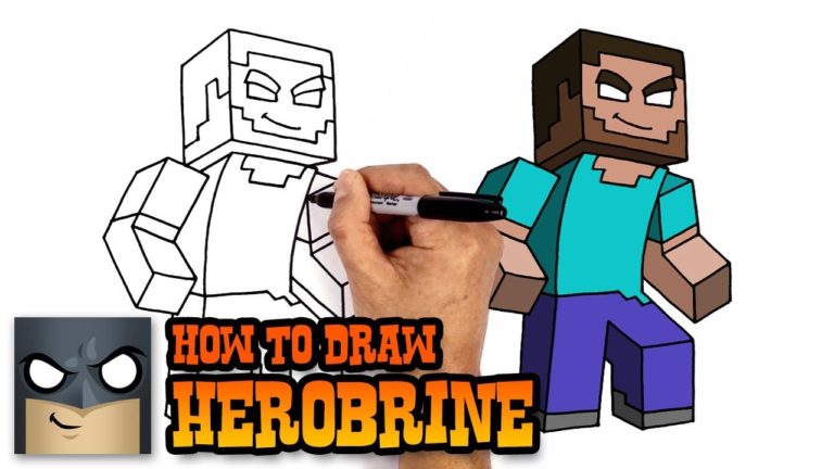 How to Draw Minecraft Herobrine
