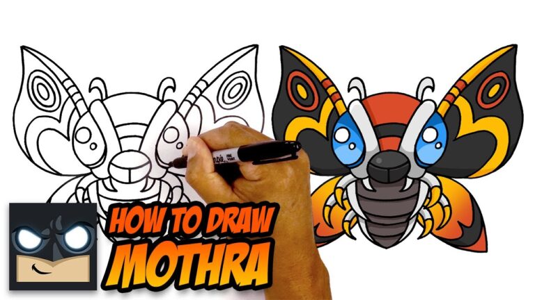 How to Draw Mothra Godzilla Step by Step