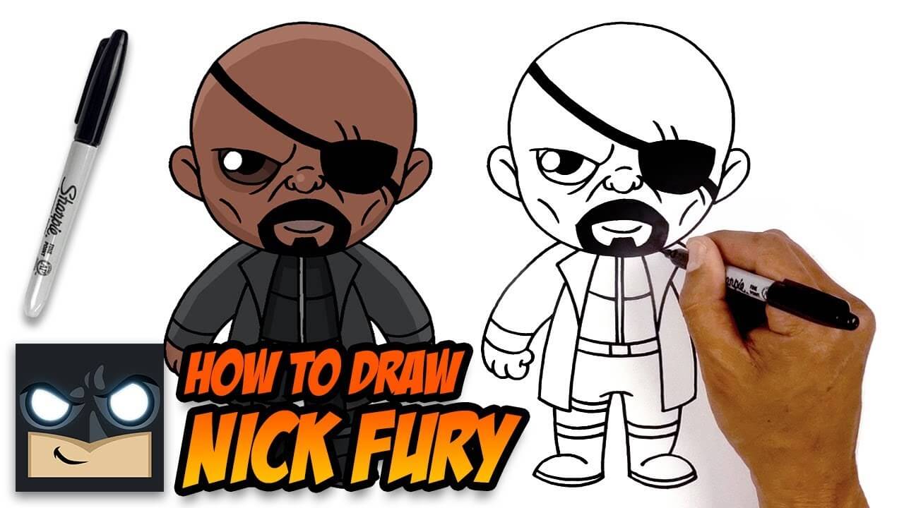 How to Draw Nick Fury The Avengers Step by Step