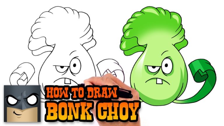How to Draw Plants vs Zombies Bonk Choy