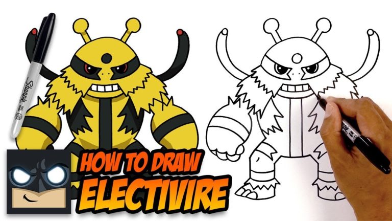 How to Draw Pokemon Electivire Step by Step Tutorial