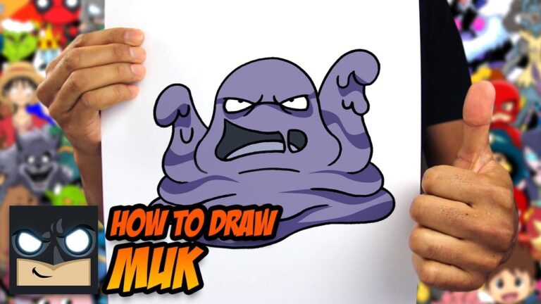 How to Draw Pokemon Muk Step by Step