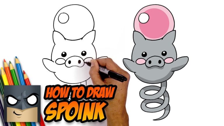 How to Draw Pokemon SPOINK Step by Step Tutorial