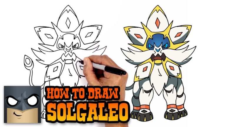 How to Draw Pokemon Solgaleo Step by Step