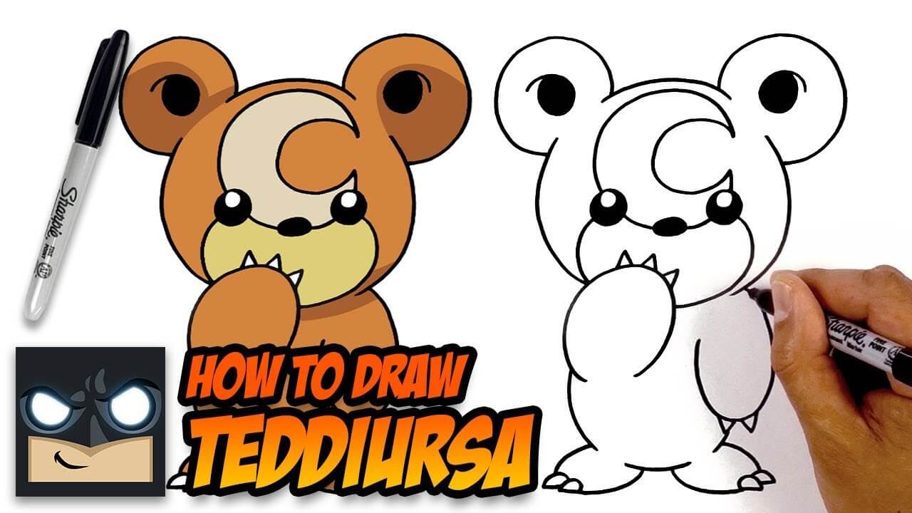 How to Draw Pokemon Teddiursa Step by Step Tutorial