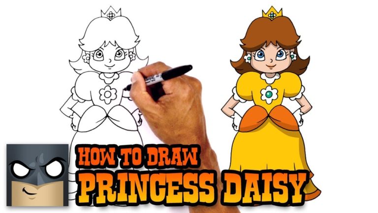 How to Draw Princess Daisy Super Mario Bros