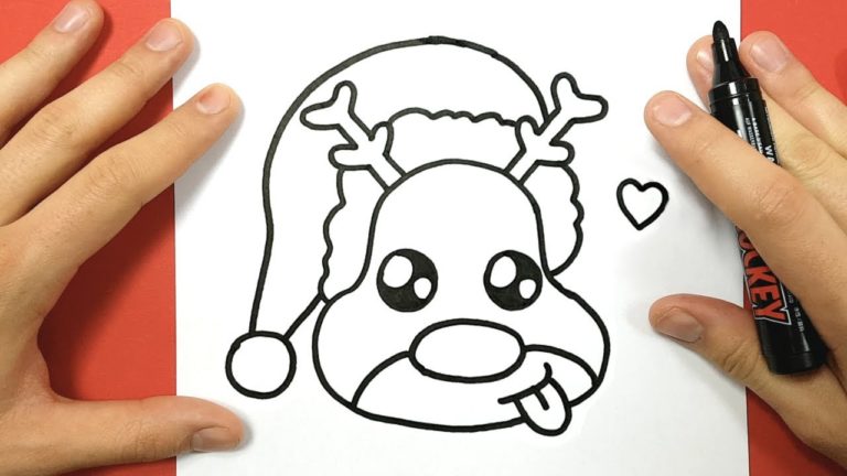 How to Draw Rudolph The Red Nosed Reindeer Cute and