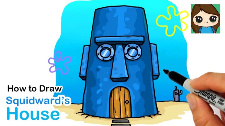 How to Draw Squidward39s Moai House SpongeBob SquarePants