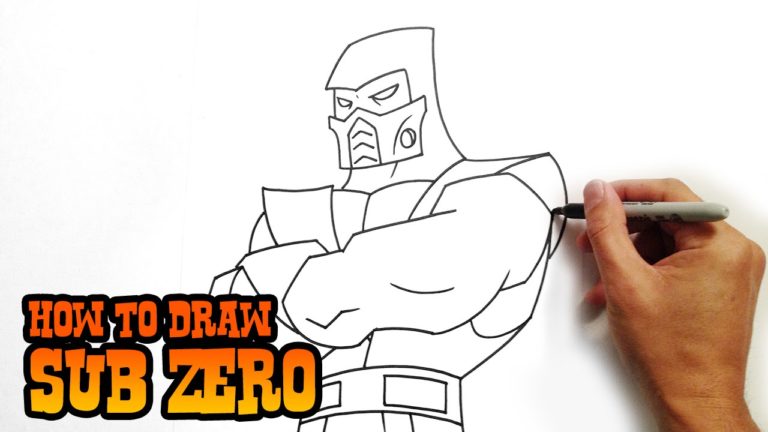 How to Draw Sub Zero Mortal Kombat