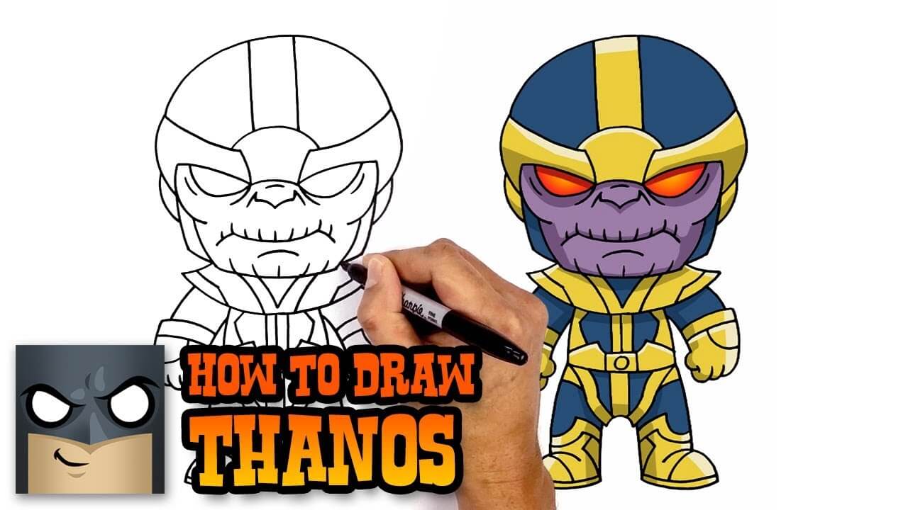 How to Draw Thanos Step by Step Drawing Tutorial