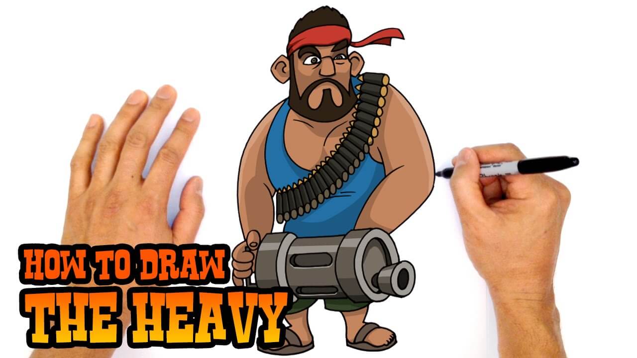How to Draw The Heavy Boom Beach