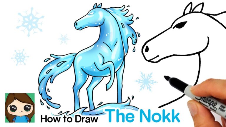 How to Draw The Nokk Horse Disney Frozen