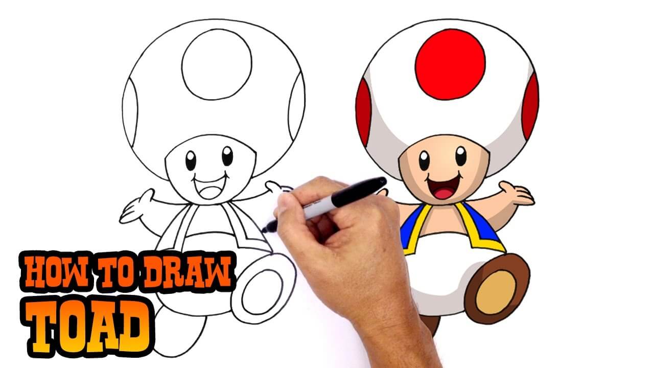 How to Draw Toad Super Mario Bros
