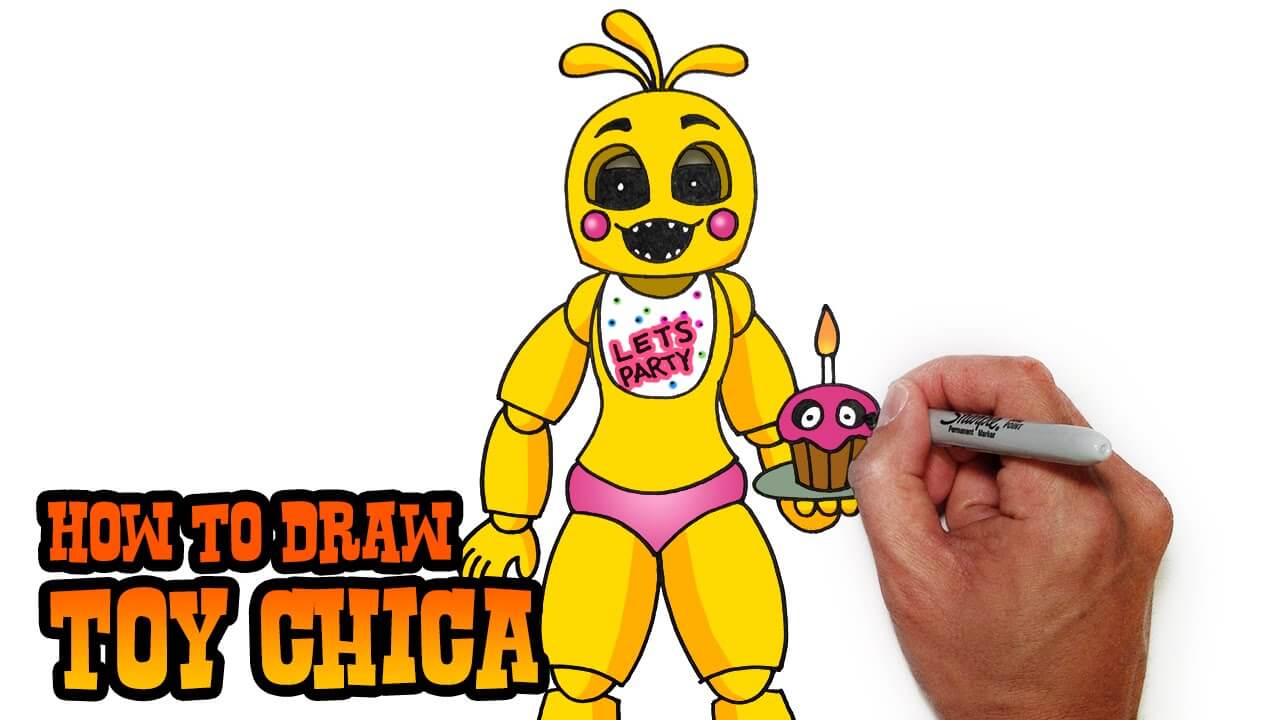 How to Draw Toy Chica FNAF 2 Video Lesson