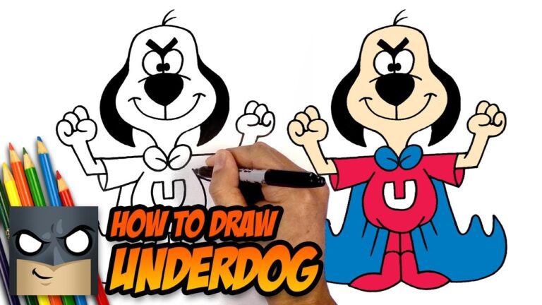 How to Draw Underdog Step by Step Tutorial