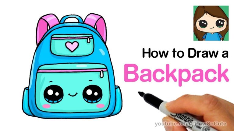 How to Draw a Backpack Cute and Easy Back