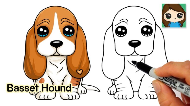 How to Draw a Basset Hound Puppy Dog Easy