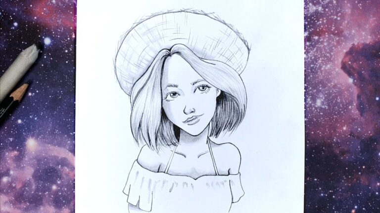 How to Draw a Beautiful Girl with a Hat