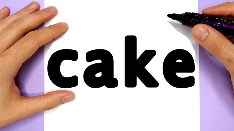 How to Draw a CUTE Birthday Cake form the word