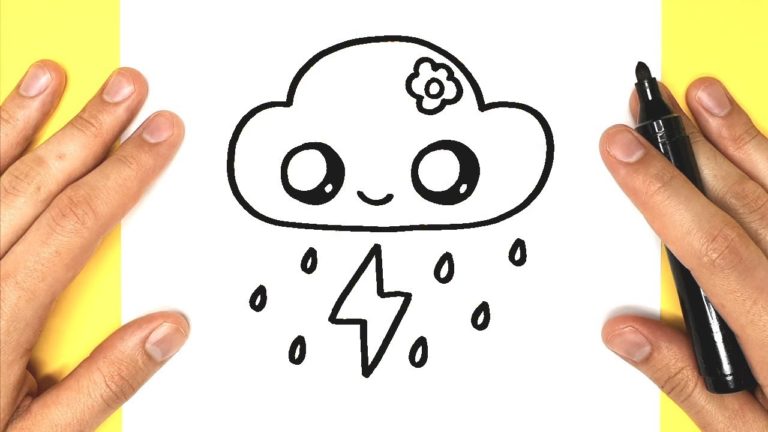How to Draw a CUTE CLOUD step by step