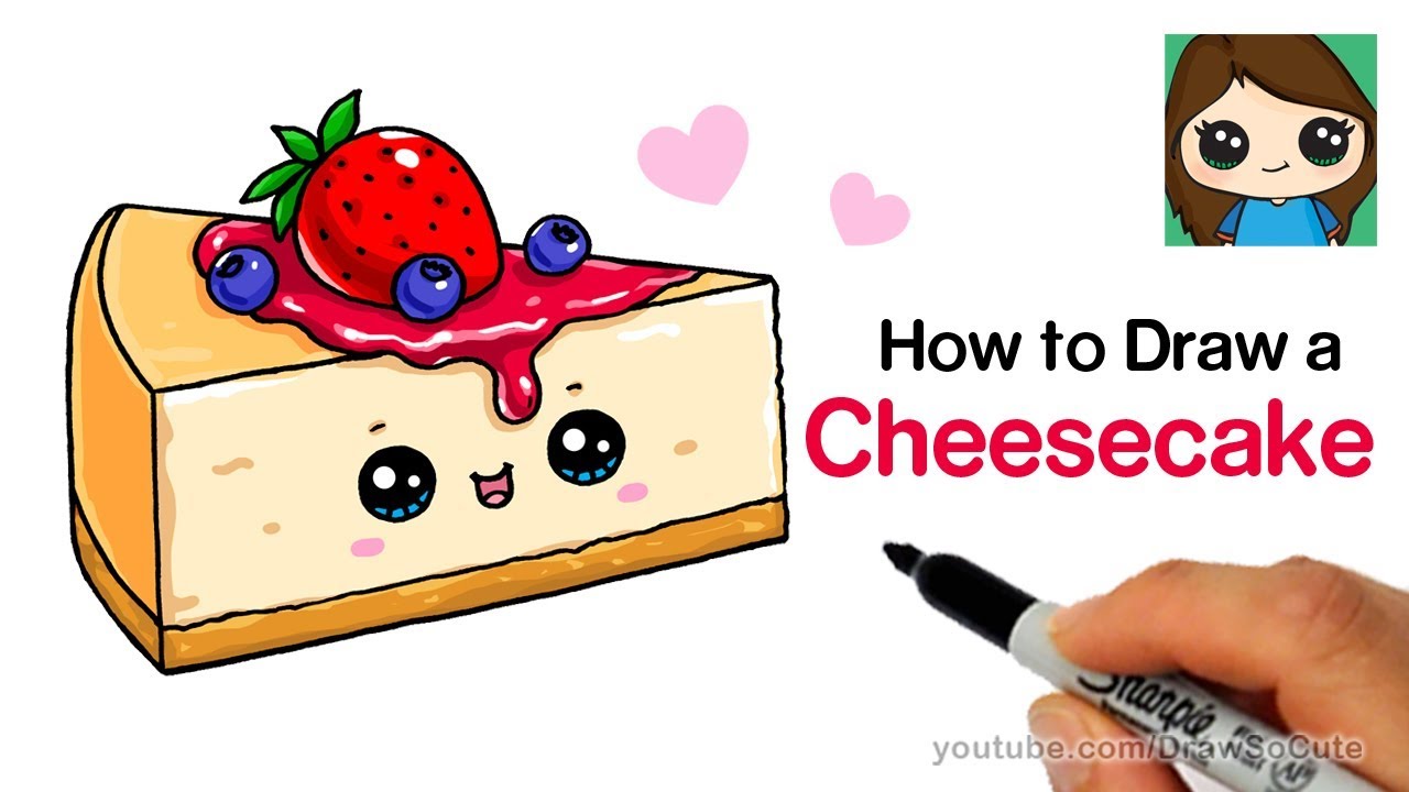 How to Draw a Cheesecake Slice Easy and Cute