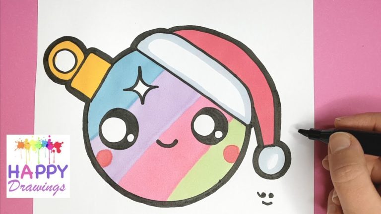 How to Draw a Colorful Christmas Ornament Easy and Cute