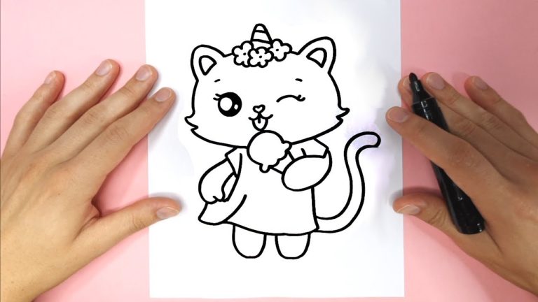 How to Draw a Cute Unicorn Kitty Happy Drawings