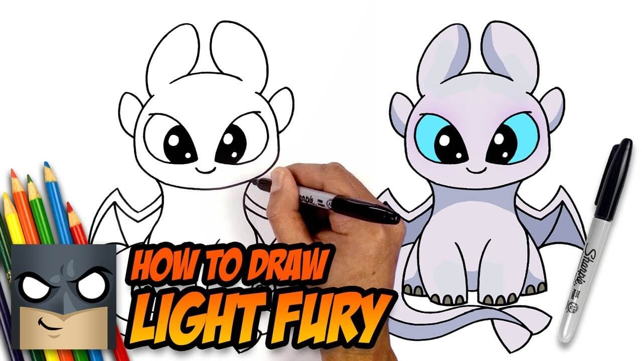 How to Draw a Dragon Light Fury How