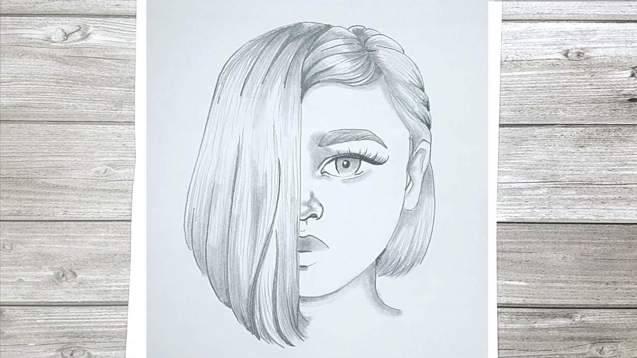 How to Draw a Girl Face with cool Hairstyle