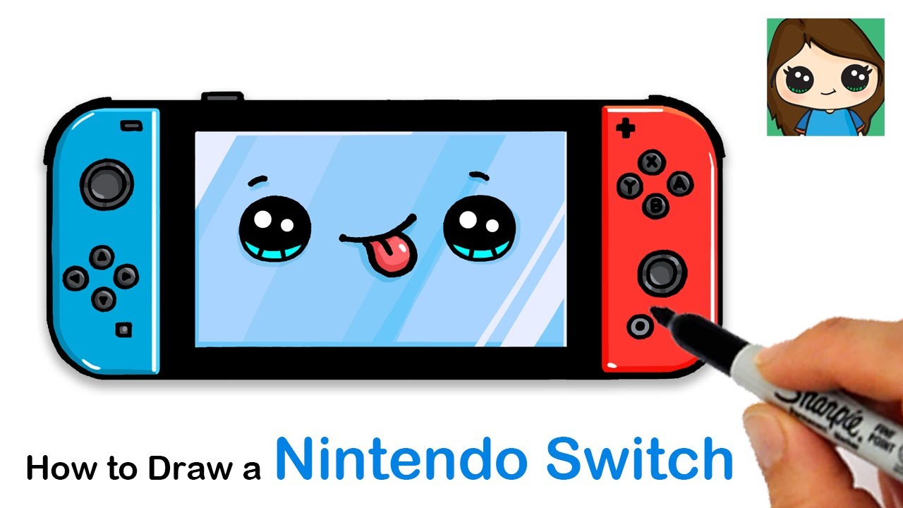 How to Draw a Nintendo Switch Video Game Console