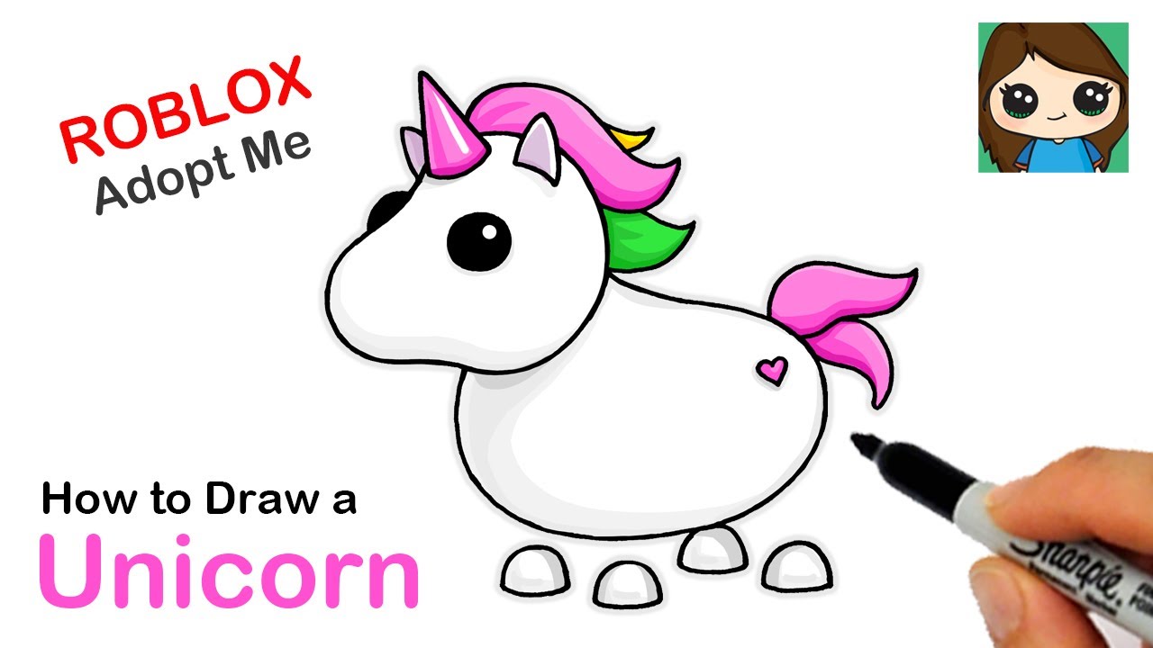 How to Draw a Unicorn Roblox Adopt Me Pet