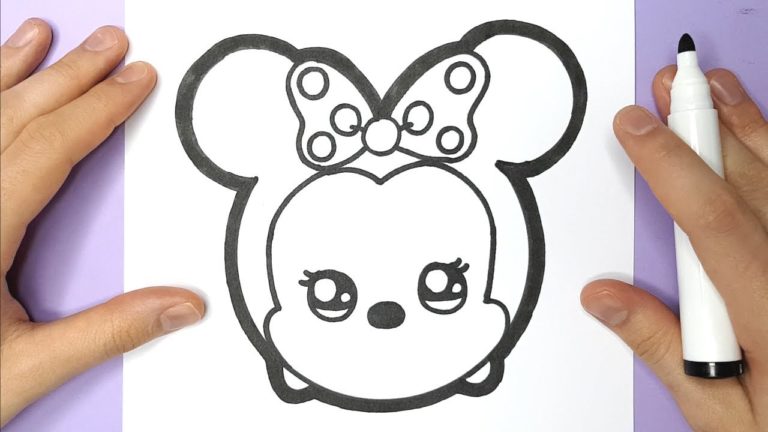 How to Draw a cute mouse tsum tsum Minnie