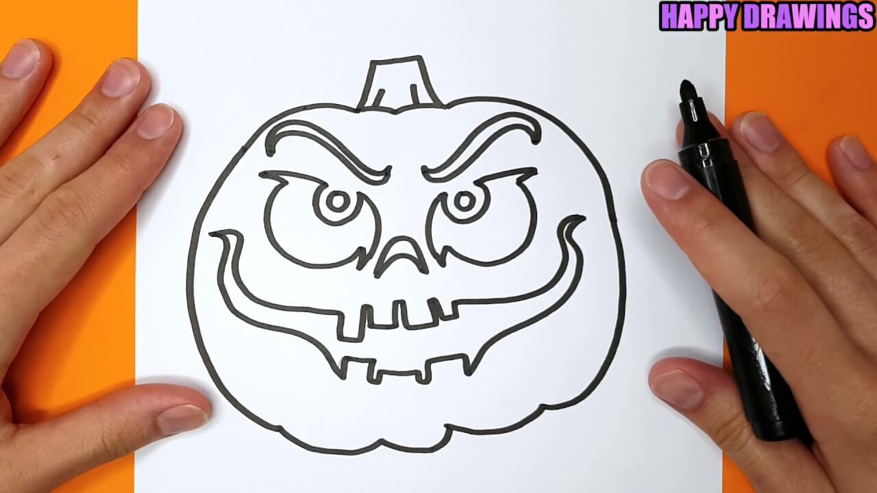 How to Draw a pumpkin 9 Happy Drawings