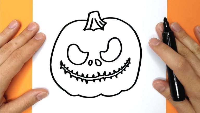 How to Draw a scary pumpkin Happy Drawings