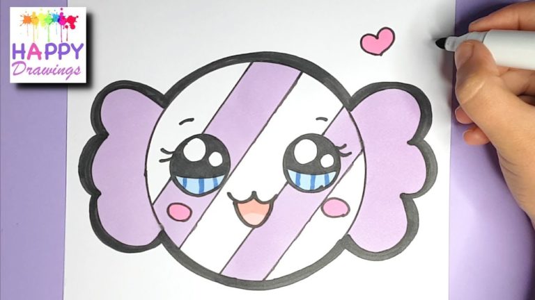 How to Draw a super Cute Candy EASY