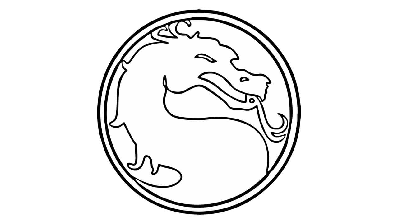 How to Draw the Mortal Kombat Logo symbol