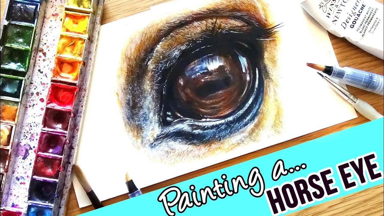 How to Paint a Horses Eye Watercolour Painting Tutorial
