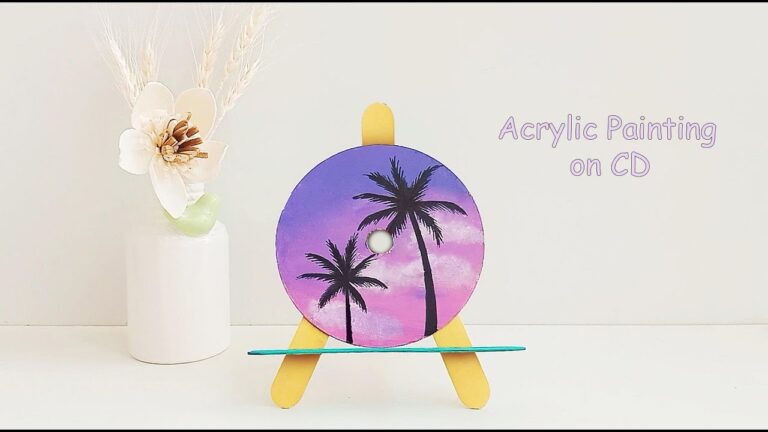 How to Paint on a CD Acrylic Painting