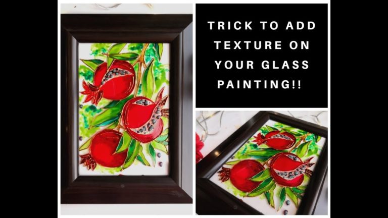 How to add texture in glass painting Quick and easy