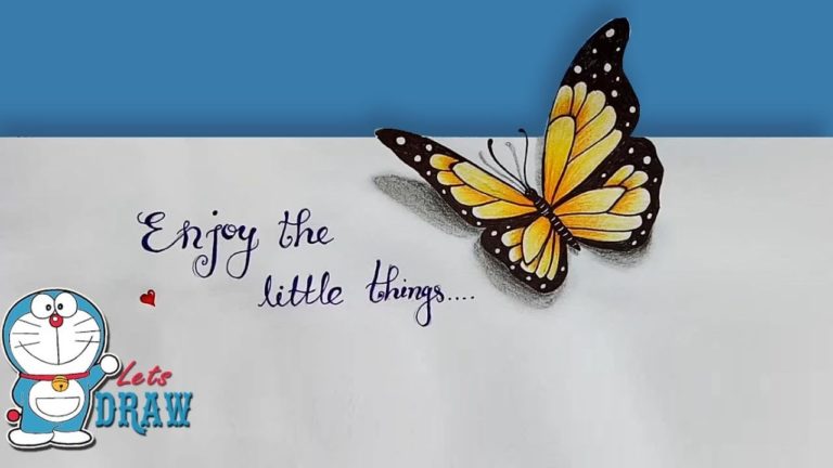 How to draw 3D Butterfly