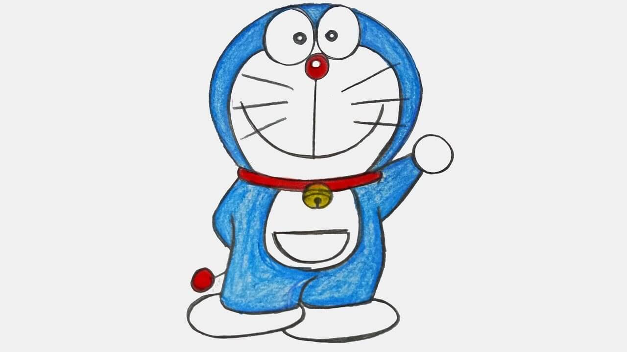 How to draw Doraemon step by step very easy