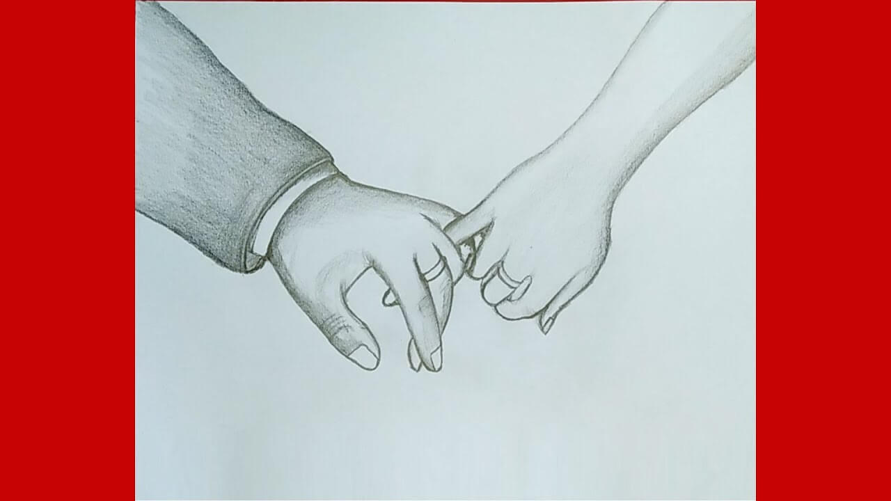 How to draw Holding Hands,Romantic Couple Holding Hands pencil sketch,Sony Drawing TuTorial